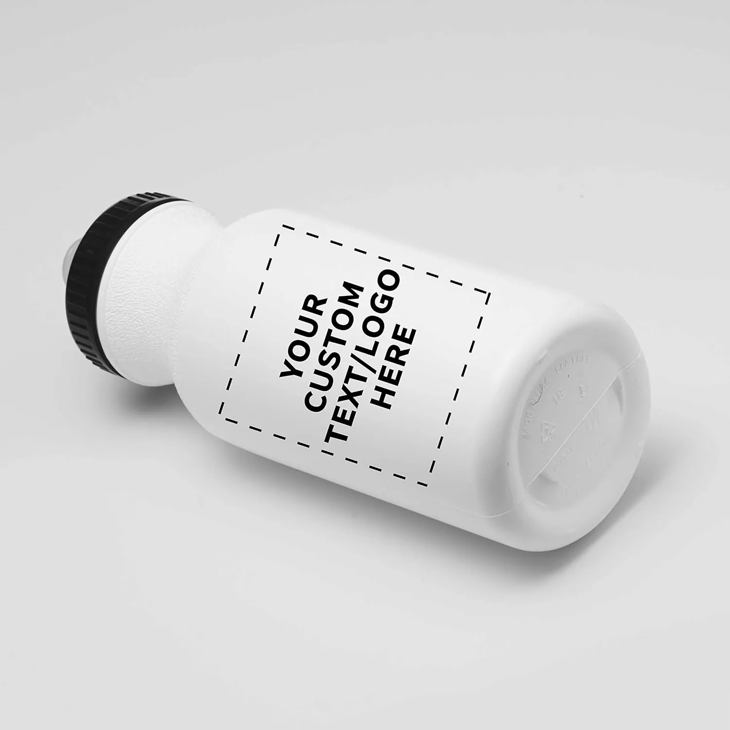 DISCOUNT PROMOS Custom 20 oz. Water Bottles with Push Cap Set of 10, Personalized Bulk Pack - Perfect for Gym, Hiking, Camping, Outdoor Sports - White