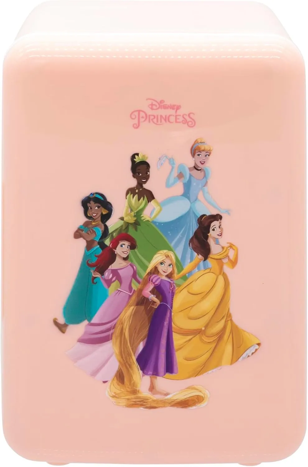 Disney - Mini Fridge, Small Cooler for Drinks & Snacks, or Skincare Refrigerator - Christmas Gifts (6 Cans, Disney Princess)