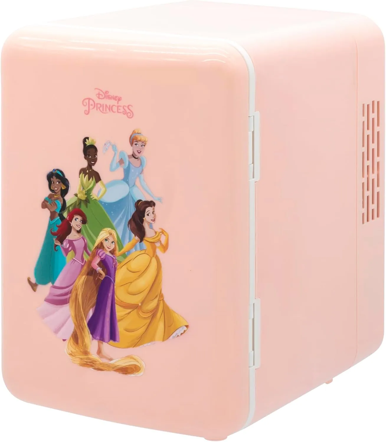 Disney - Mini Fridge, Small Cooler for Drinks & Snacks, or Skincare Refrigerator - Christmas Gifts (6 Cans, Disney Princess)