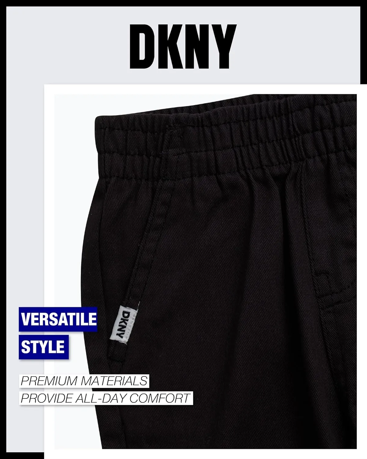 DKNY Baby Boys' Pants Set - 3 Piece Insulated Puffer Vest, Long Sleeve Shirts and Pants for Boys (Infant Sizes: 12M-4T)