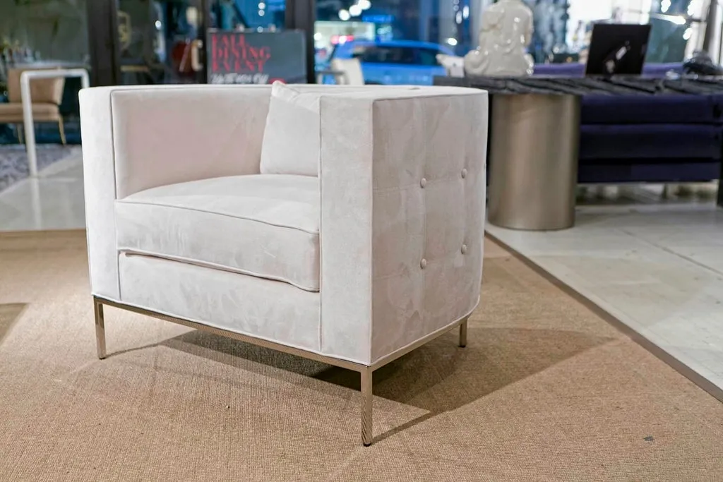 Domicile Tufted Curve Back Lounge Chair - Bolier & Co.