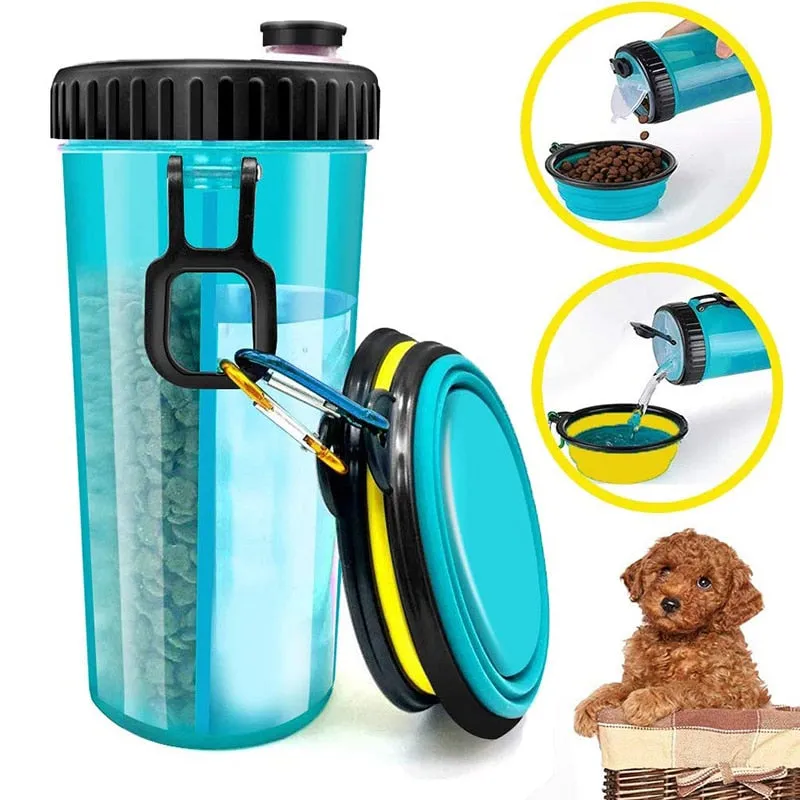 Dual Use Dog Food & Water Bottle