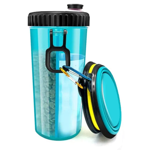 Dual Use Dog Food & Water Bottle