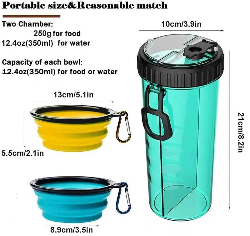 Dual Use Dog Food & Water Bottle