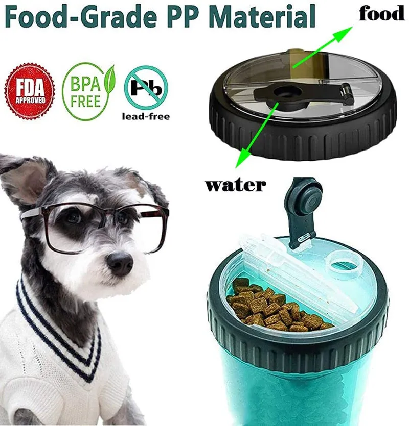 Dual Use Dog Food & Water Bottle