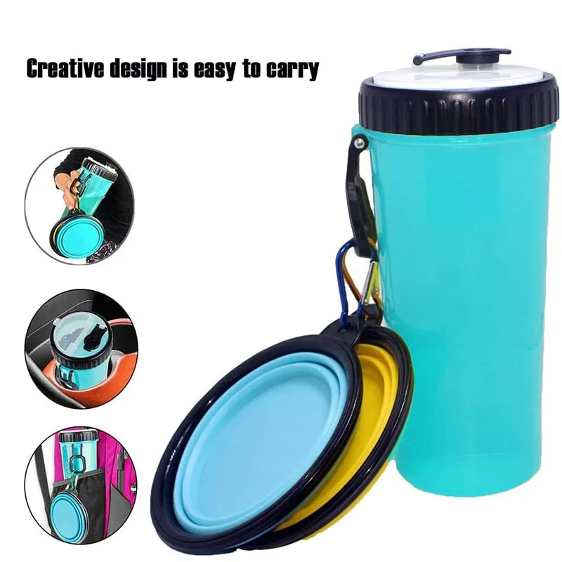 Dual Use Dog Food & Water Bottle