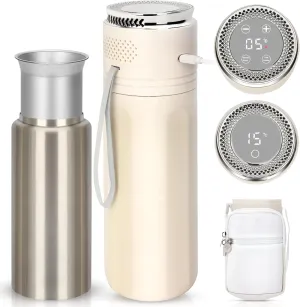 Electric Insulin Cooler Travel Case with USB Charger and Metal Ice Ring, Holds 6 Pens with Unlimited Hours, Adjustable Temperature (2 ℃ -20 ℃), Suitable for Travel and Daily Useours