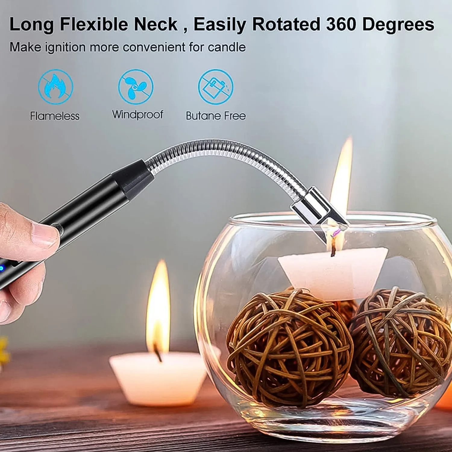 Electronic Plasma Lighters For Candles BBQ (1 Pc Mix Color)