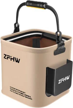[Ellniges]【Collapsible Fishing et】 Portable Fish Keeper with 【Double er Net Cover】,【Thiened EVA Material】 Foldable Water Container for Ouoor Cam, Angling, Car Whing & Hiking Accorie