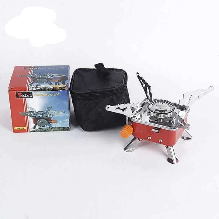 Emergency Portable Gas Stove, Windproof Camp Stove, Portable Collapsible Stove Burner for Outdoor, Mini Square Cooking Stove, Travel Camping Combustor Cooker Cookware, Picnic Furnace Outdoor Picnic Accessories, Butane Gas Stove