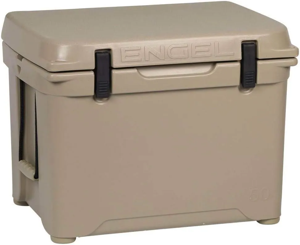Engel Coolers ENG50 Cooler | 60 Can High Performance Durable Seamless Rotationally Molded Ice Box for Camping, Hunting, and Fishing