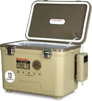 ENGEL Live Bait Cooler PRO for Fishing - Portable Minnow and Bait Bucket with Lithium-Ion Rechargeable Aerator