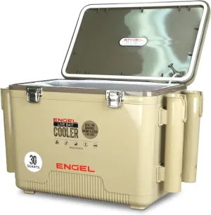 ENGEL Live Bait Cooler PRO for Fishing - Portable Minnow and Bait Bucket with Lithium-Ion Rechargeable Aerator