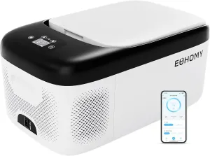 EUHOMY 12 Volt Refrigerator, 17QT(16L) Car Refrigerator APP Control, Car Fridge 110-240V AC 12/24V DC, Portable Freezer -4℉~68℉, 12V Cooler For Van, Fishing, Camping, Travel, Home