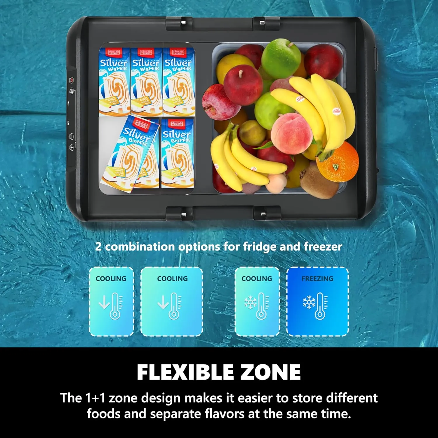 EUHOMY 12 Volt Refrigerator, 26 QT(25 L) Portable Freezer, Electric Cooler -4℉~68℉, 12V Car Fridge Reversible Door, Portable Freezer 12/24V DC & 120-240V AC for Camping, Truck, Travel