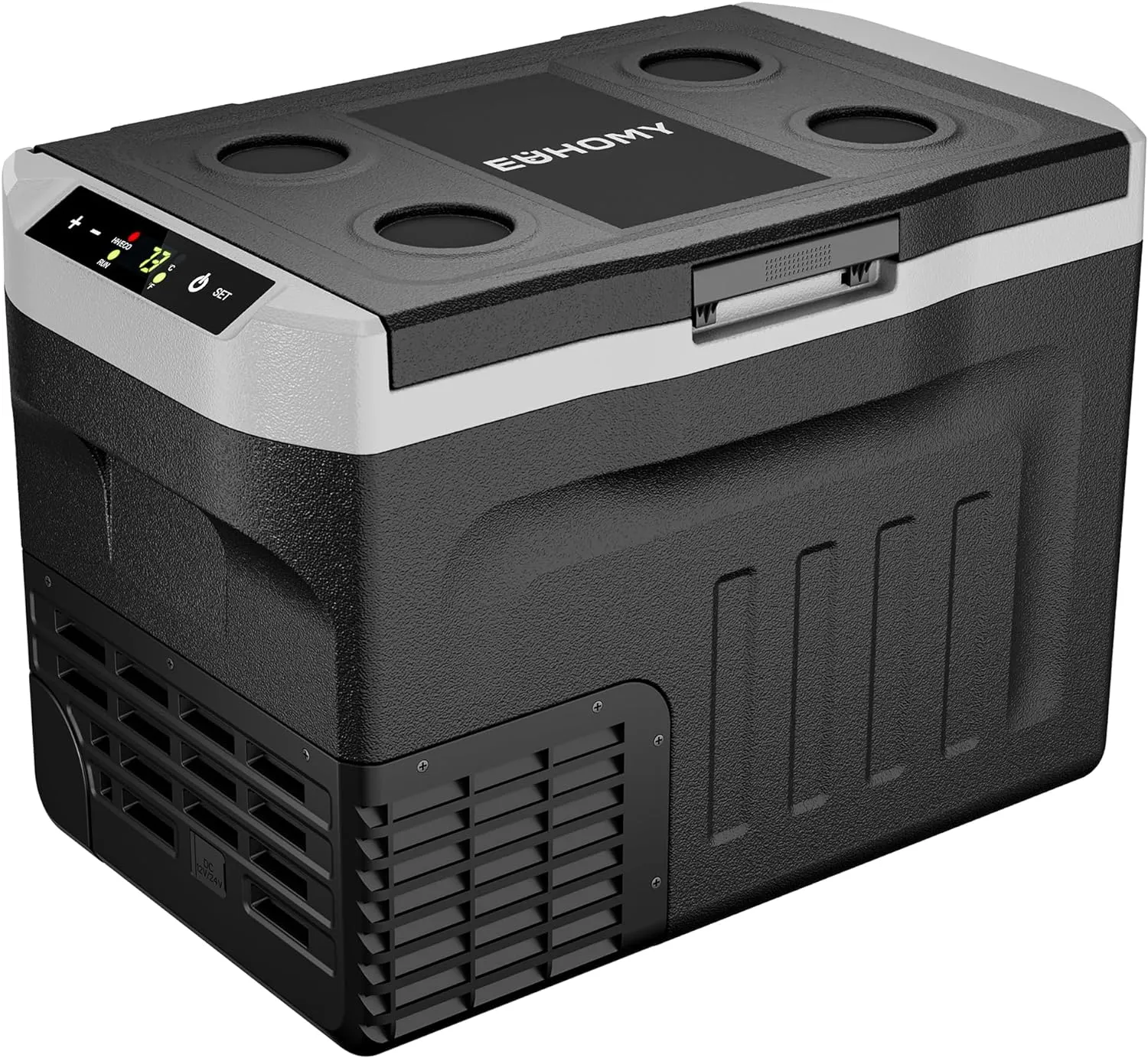 EUHOMY 12 Volt Refrigerator, 32QT(30L) 12V Cooler, Compressor Electric Cooler -4℉~68℉, 12V Fridge 12/24V DC 110-240V AC, Portable Freezer for Camping, Travel, Truck, Home