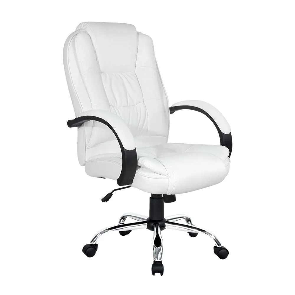 Executive PU Leather Office Chair - White