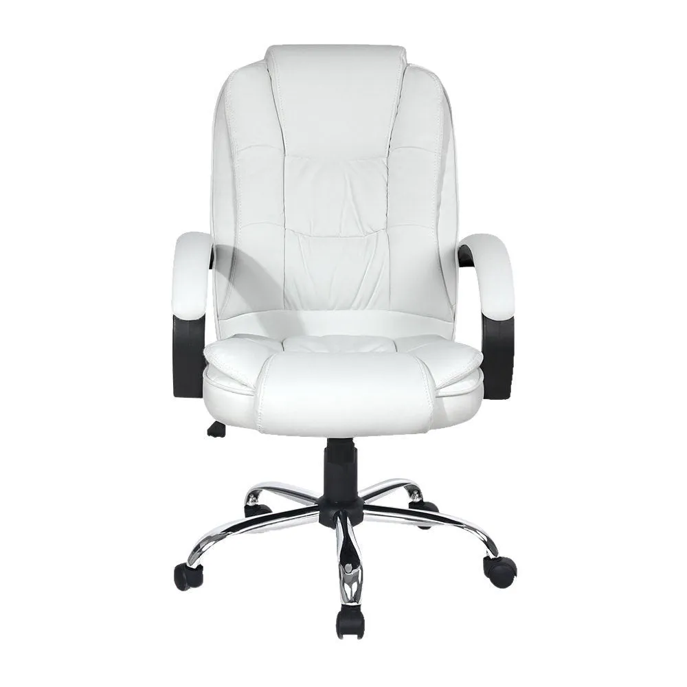 Executive PU Leather Office Chair - White