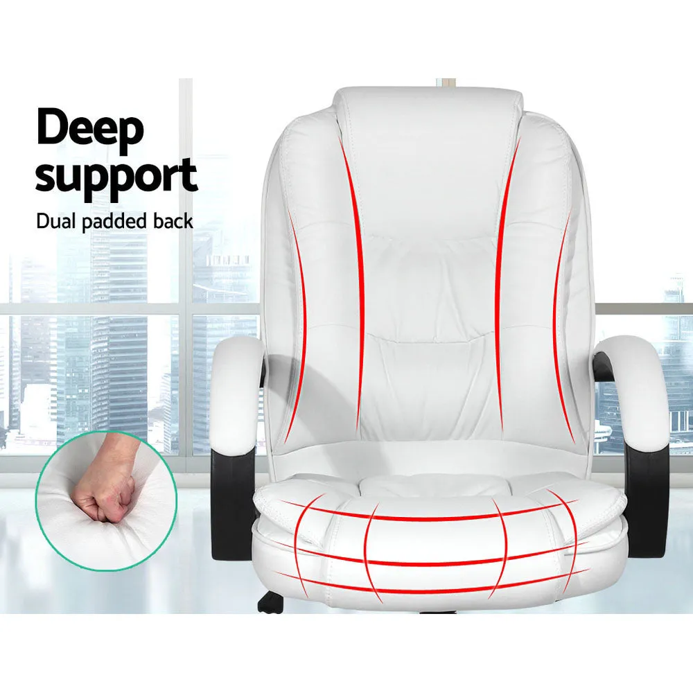 Executive PU Leather Office Chair - White