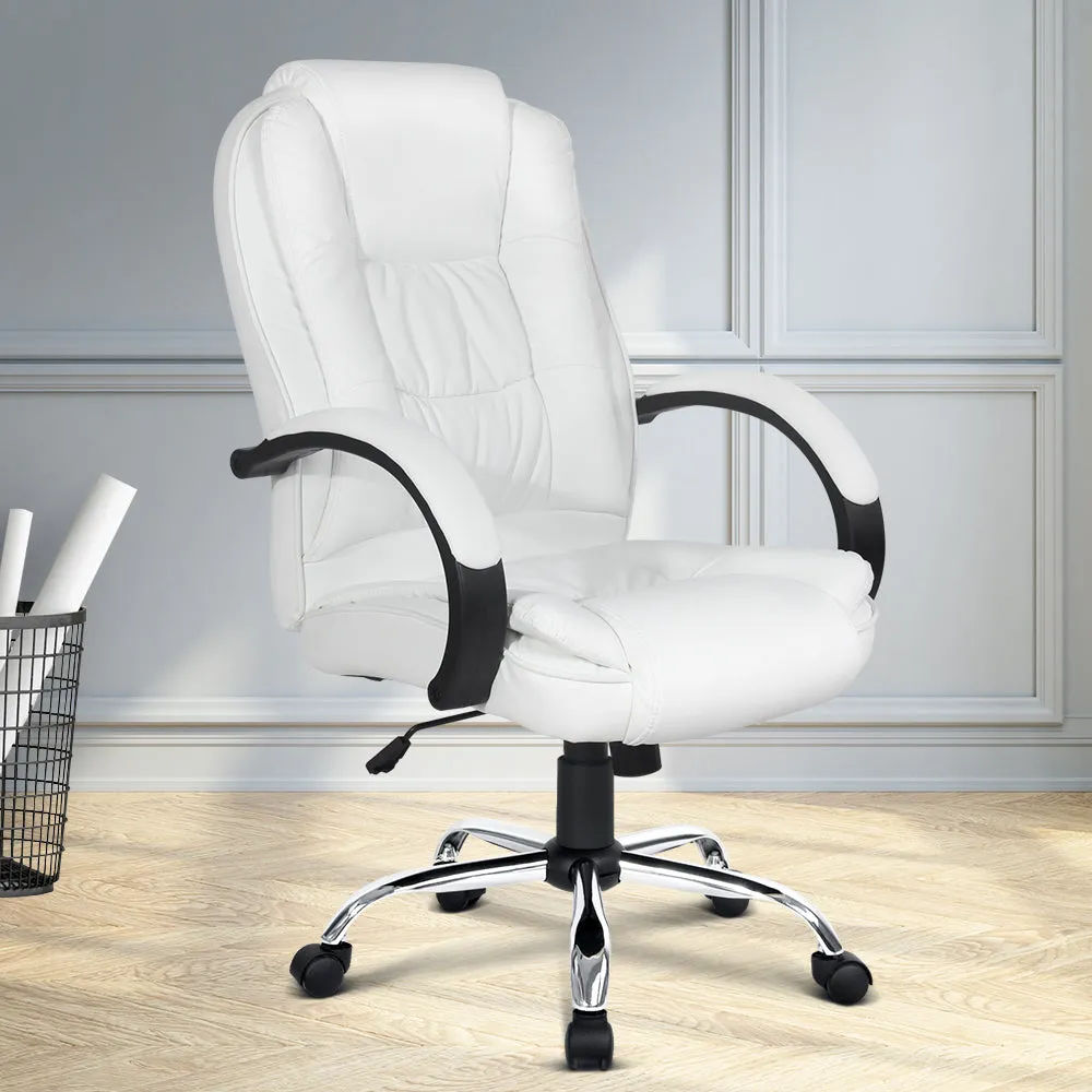 Executive PU Leather Office Chair - White