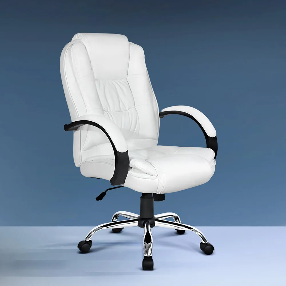 Executive PU Leather Office Chair - White