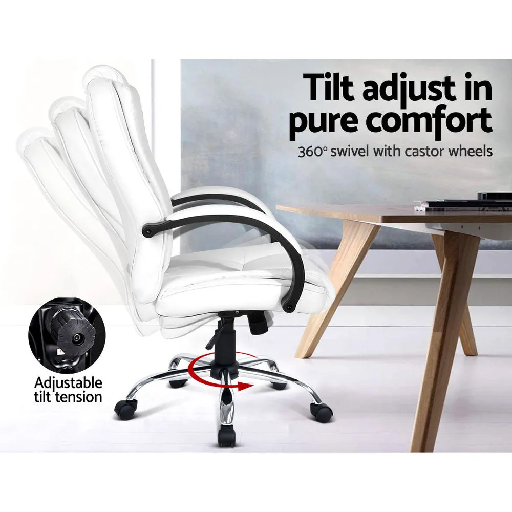 Executive PU Leather Office Chair - White