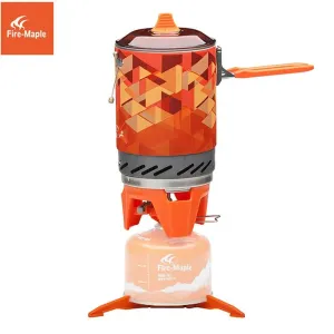 Fire Maple X2 Outdoor Gas Stove Burner with Heat Exchanger Pot - Portable Cooking System for Camping, Hiking, and Touring