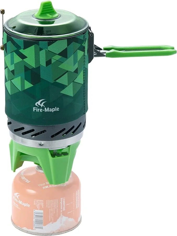 Fire Maple X2 Outdoor Gas Stove Burner with Heat Exchanger Pot - Portable Cooking System for Camping, Hiking, and Touring