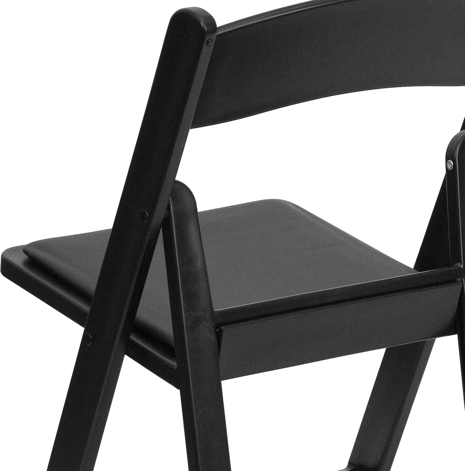 Flash Furniture Hercules Series Folding Chair - Black Resin - 2 Pack 800LB Weight Capacity Comfortable Event Chair - Light Weight Folding Chair