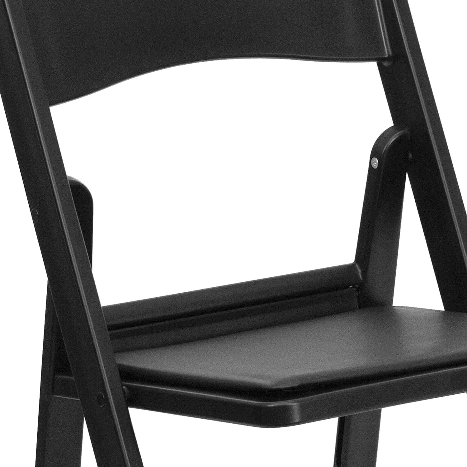 Flash Furniture Hercules Series Folding Chair - Black Resin - 2 Pack 800LB Weight Capacity Comfortable Event Chair - Light Weight Folding Chair