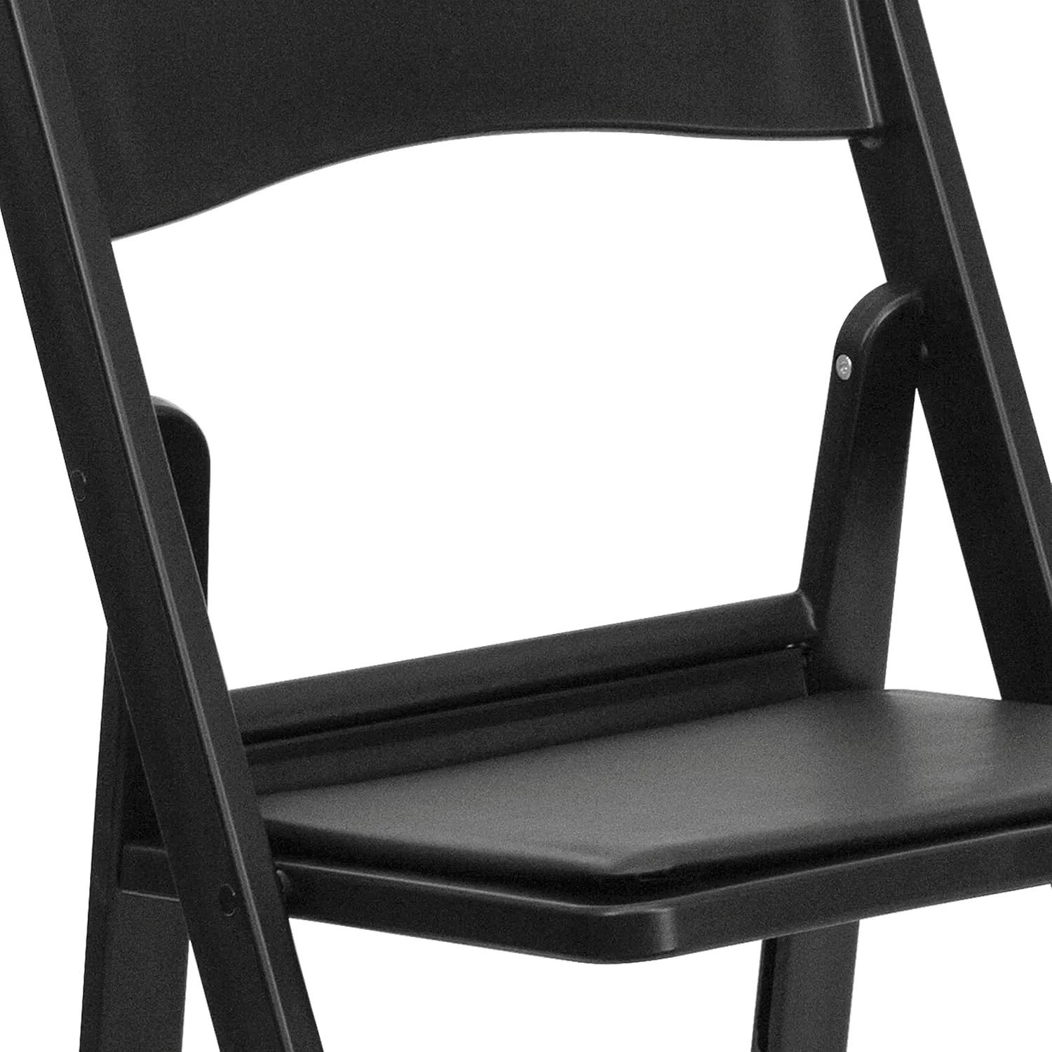 Flash Furniture Hercules Series Folding Chair - Black Resin - 2 Pack 800LB Weight Capacity Comfortable Event Chair - Light Weight Folding Chair