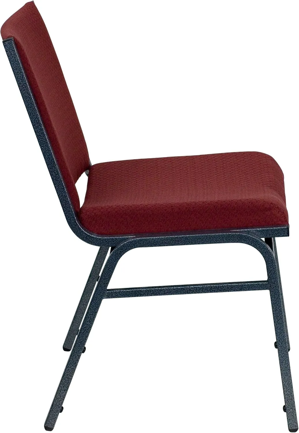 Flash Furniture HERCULES Series Heavy Duty Burgundy Patterned Fabric Stack Chair with Ganging Bracket