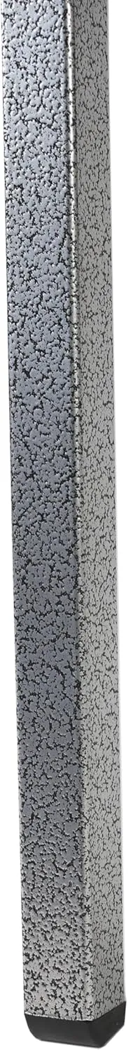 Flash Furniture Hercules Series Heavy Duty Gray Vinyl Stack Chair with Arms and Ganging Bracket, Set of 4