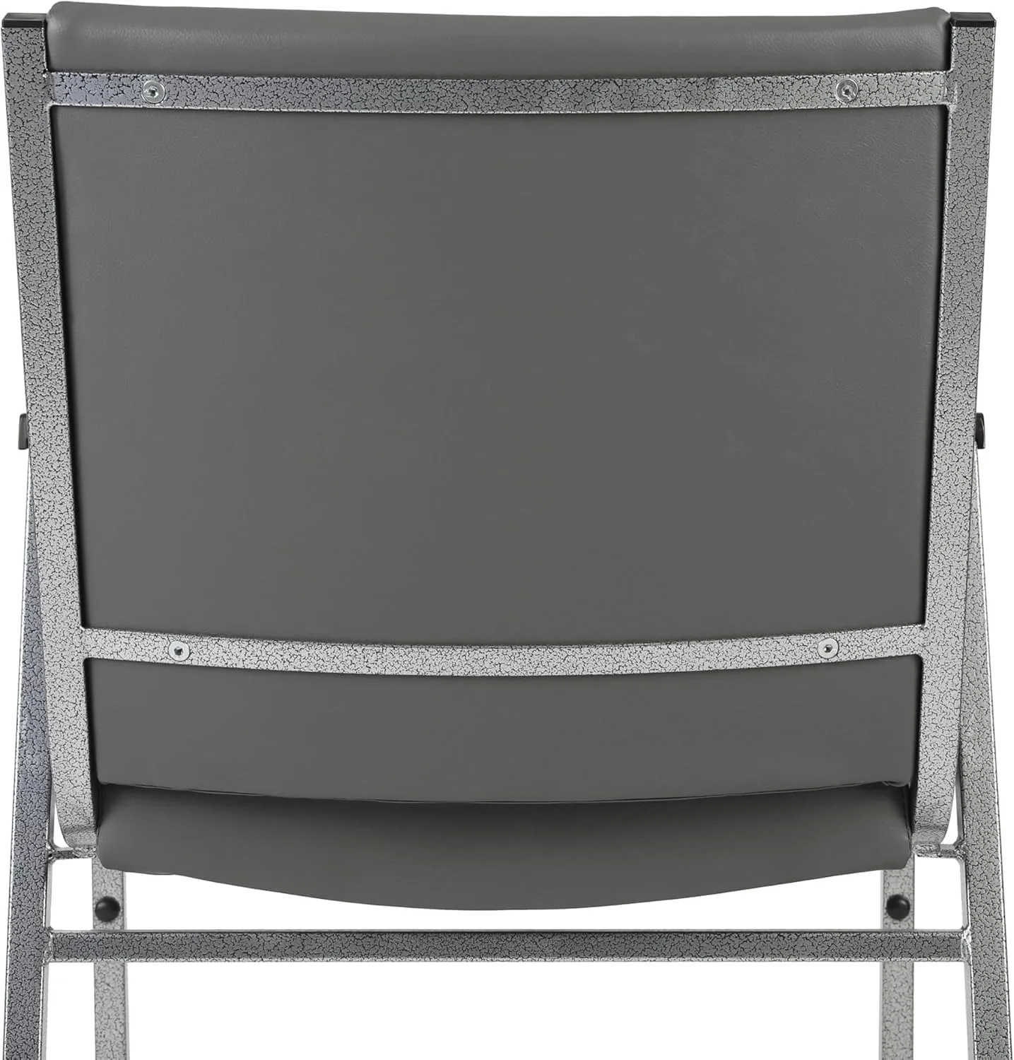 Flash Furniture Hercules Series Heavy Duty Gray Vinyl Stack Chair with Arms and Ganging Bracket, Set of 4