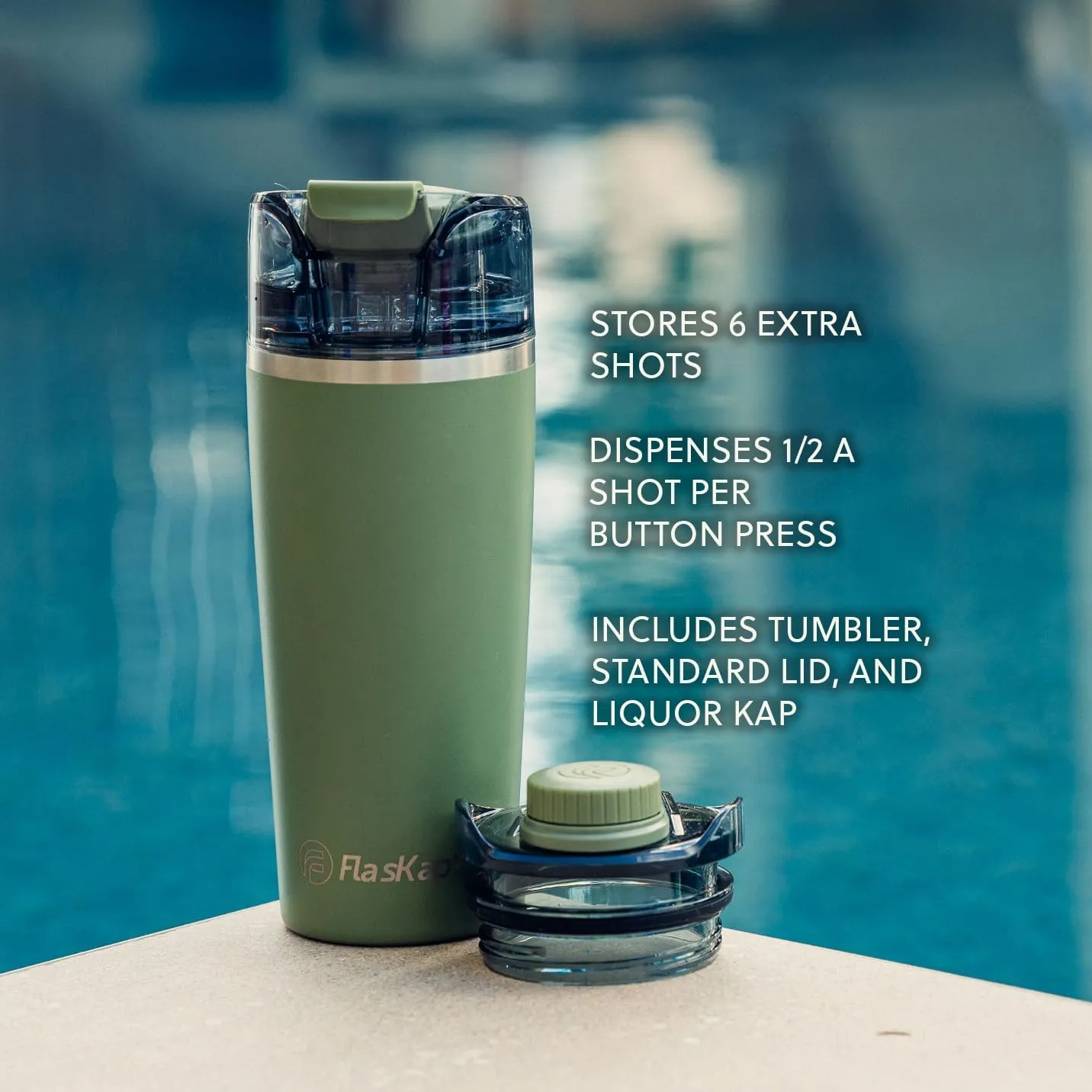 Flaskap Game Day Madic System: 6oz/9oz & 22oz/30oz Insulated Tumblers, Removable Dispenser, Leak Proof Lid