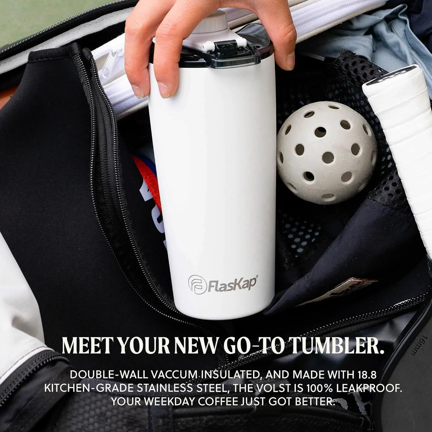Flaskap Game Day Madic System: 6oz/9oz & 22oz/30oz Insulated Tumblers, Removable Dispenser, Leak Proof Lid
