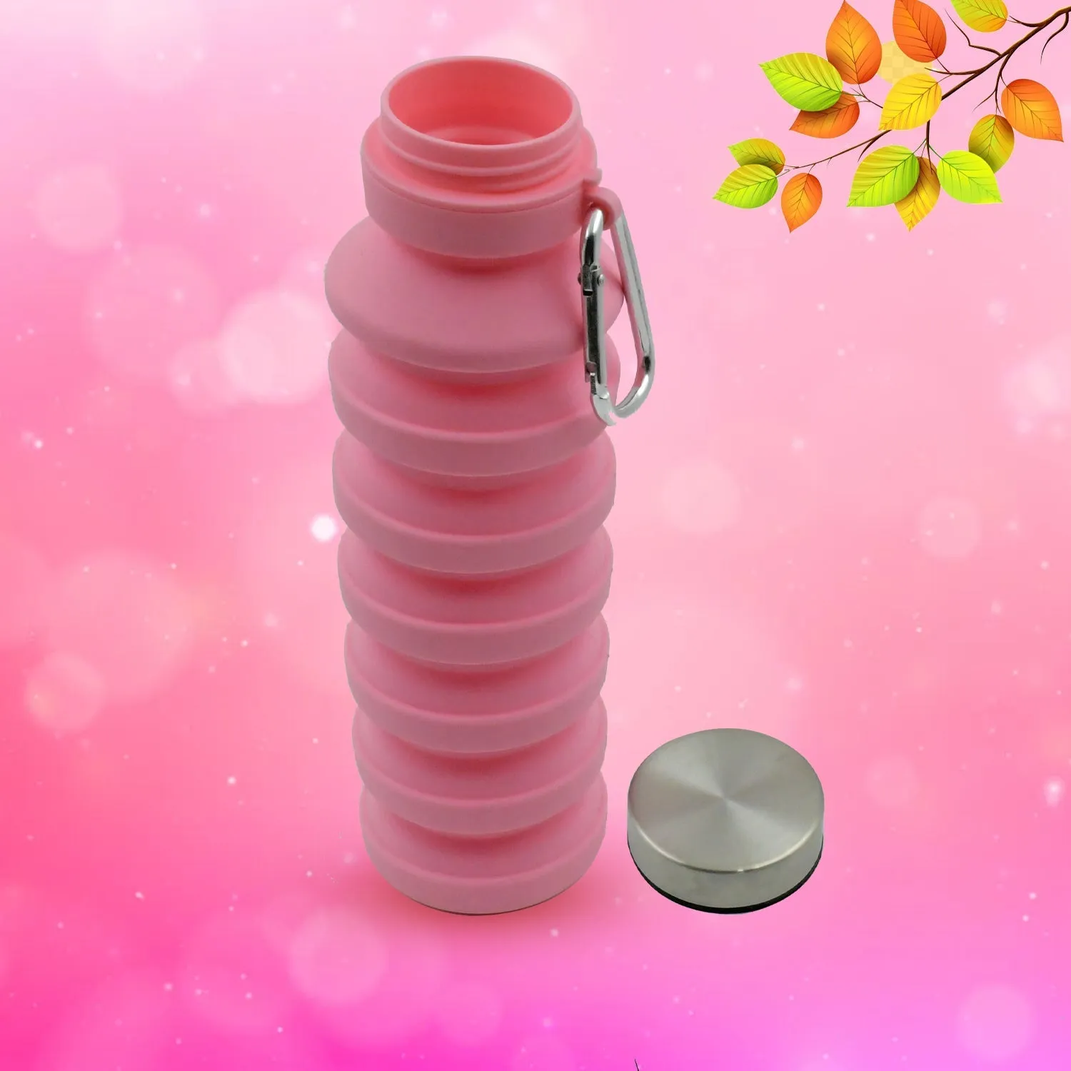 Foldable Foldable) Outdoor, Water Water Portable (1 Proof Gym, Hiking for Sports Exclusive options Silicone Bottle Bottle, 24 Leak Travel Pc Fully automated cm /