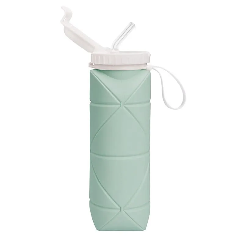 Foldable Silicone Water Bottle – Leakproof, Shatter-Resistant, 600ml