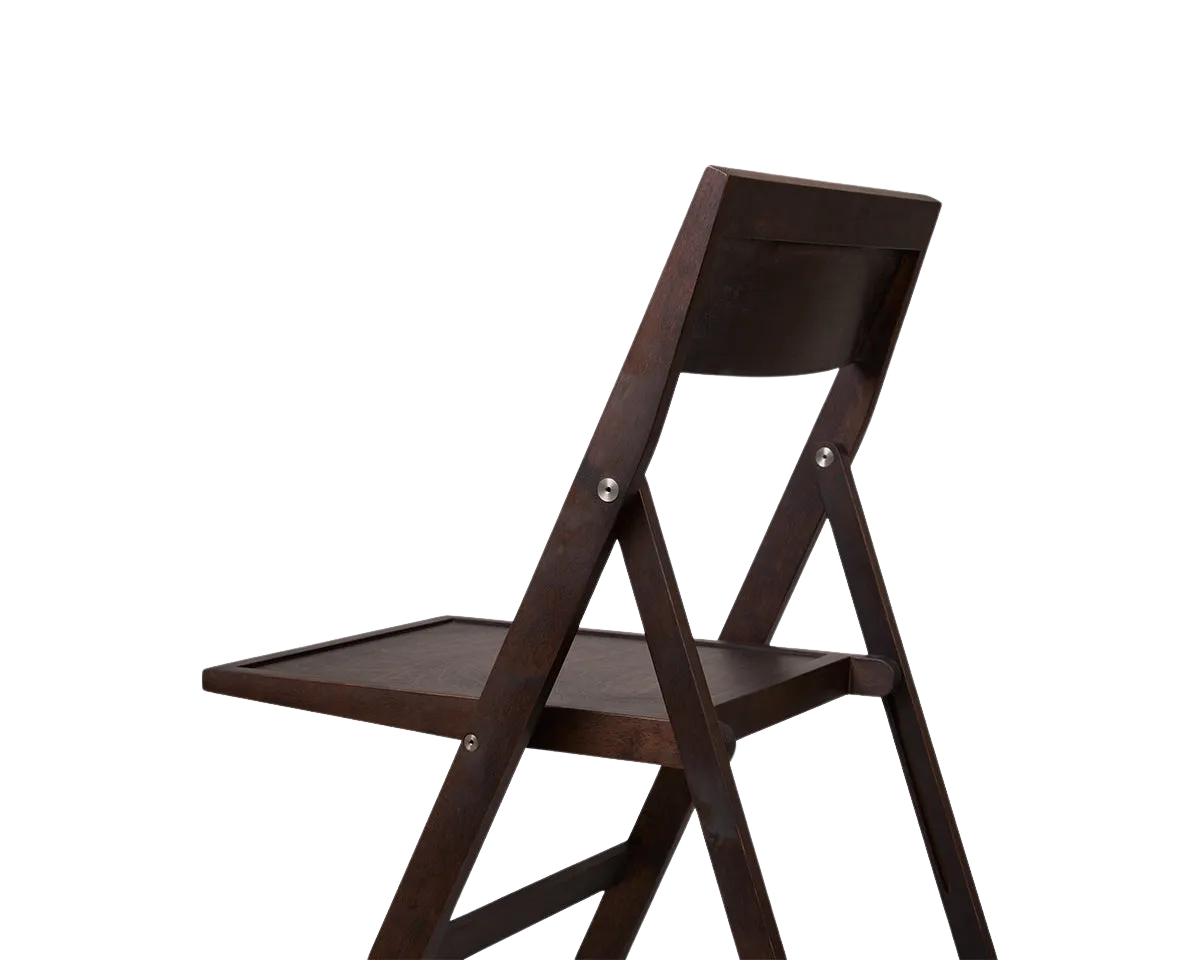 Folding Flat Chair | Dark Brown Birch