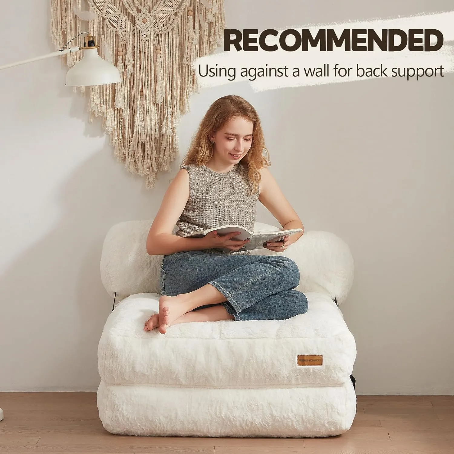 Folding Sofa Bed Convertible Lazy Sofa Bed Foadbale Sofa Chair Bed Convertible Sleeper with Pillow, Portable Folding Chair Fold Floor Bed for Living Room, Bedroom