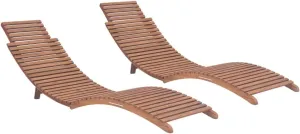 Folding Sun Loungers 2 pcs Solid Teak Woodcamping Chairs Recliner Tanning Chair Patio Suitable for Garden Courtyard