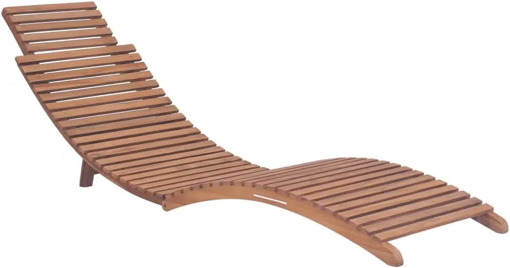 Folding Sun Loungers 2 pcs Solid Teak Woodcamping Chairs Recliner Tanning Chair Patio Suitable for Garden Courtyard