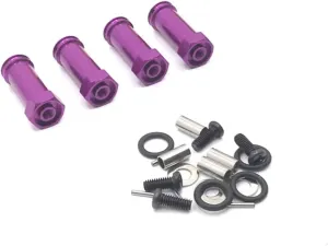 for Wltoys 12423 12428 12427 12429 for Feiyue FY01 FY02 FY03 FY08 1/12 4pcs 30mm Extended Wheel Hex Hub Adapter RC Car Upgrade Parts RC Car DIY Parts(Purple)