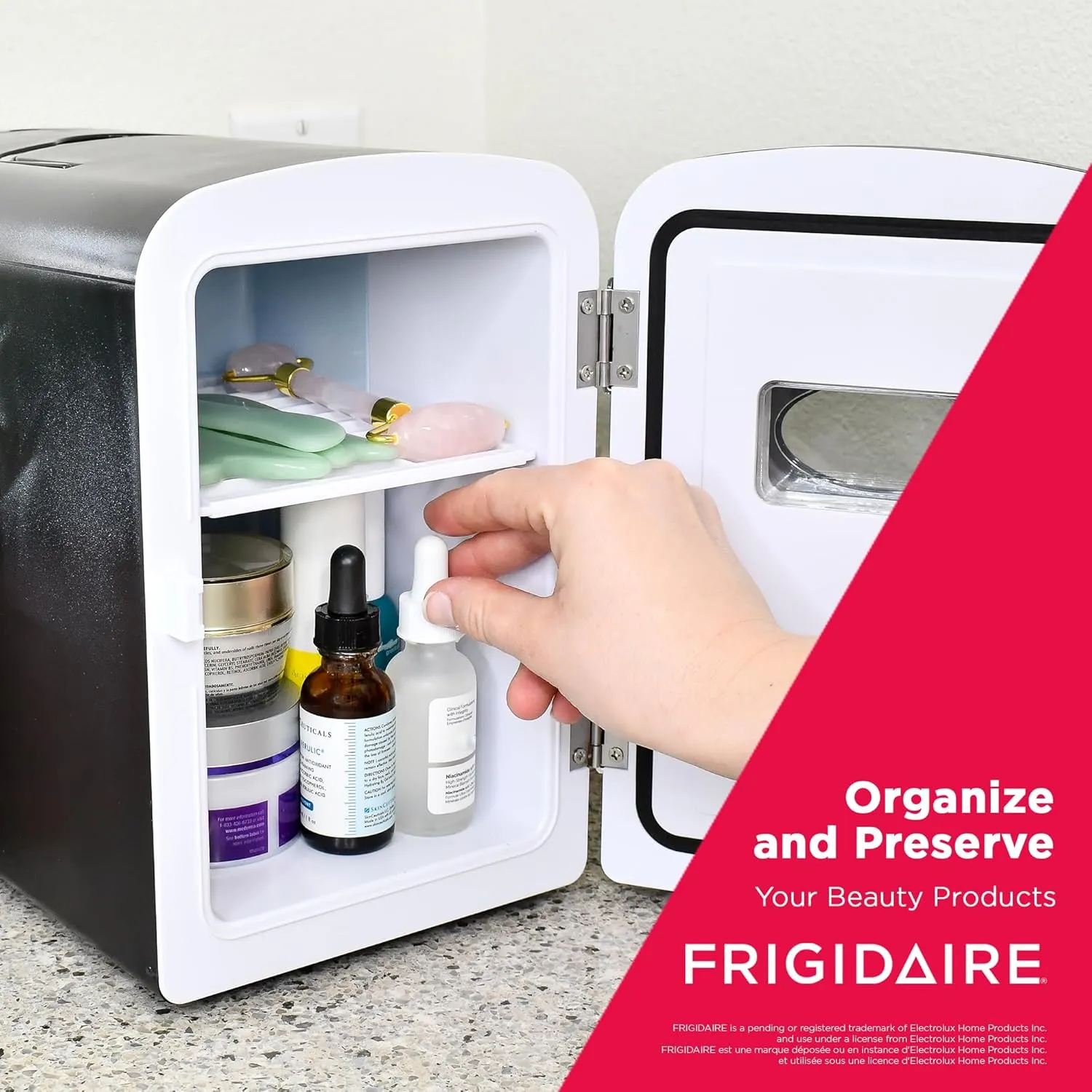 Frigidaire Retro Mini Personal Fridge Cooler, Holds up to 9 Cans, Portable & Compact, AC Plug & 12V Car Charger – Black