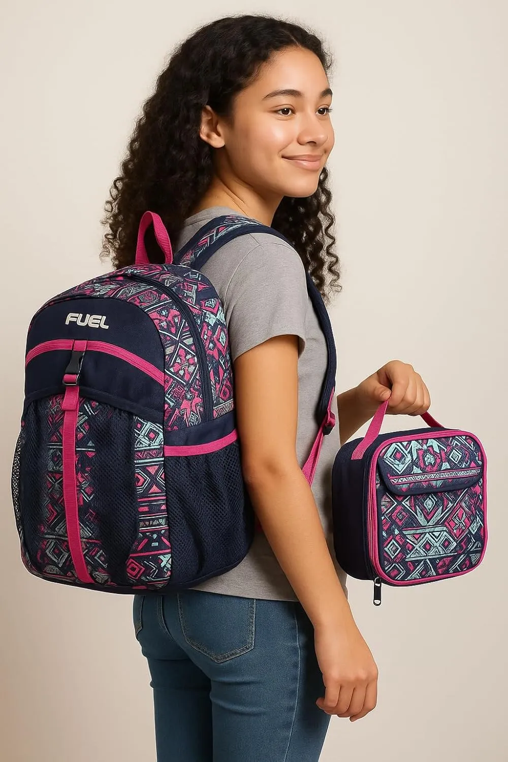 FUEL Travel Backpack Cooler Bag Lunchbox for Work Insulated Cooler Bag Lunch Bag Work Hiking Water Bottle Pockets