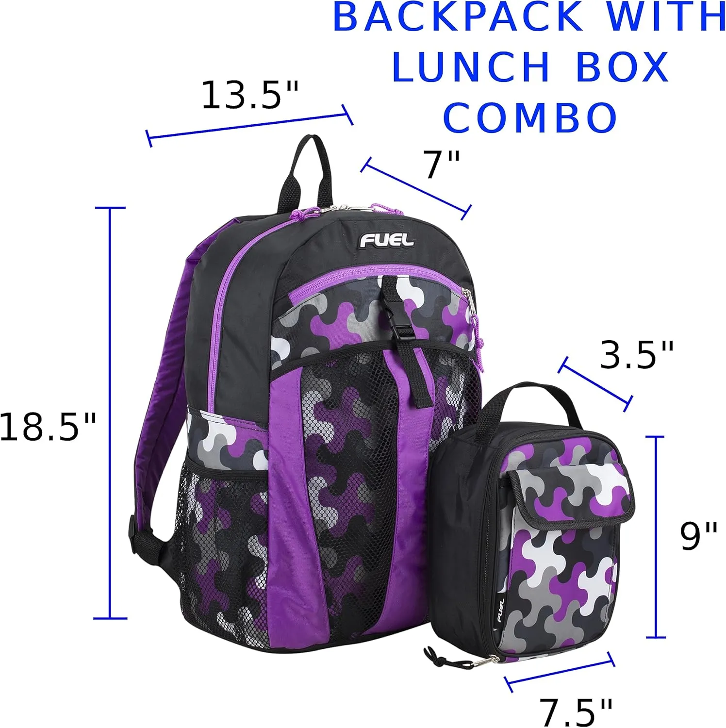 FUEL Travel Backpack Cooler Bag Lunchbox for Work Insulated Cooler Bag Lunch Bag Work Hiking Water Bottle Pockets