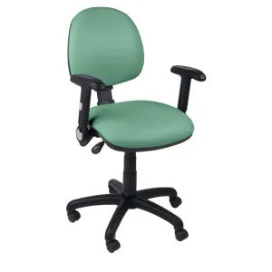 Function operator chair, mid back, black base, folding arms, standard castor, vinyl upholstery, mint