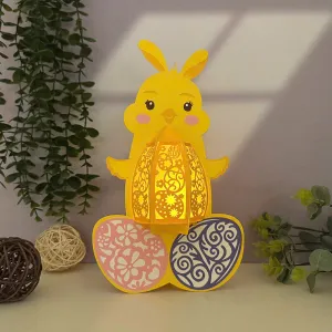 Funny Easter Chick - Easter Chick 3D Lantern File - Cricut File 3 - LightBoxGoodMan