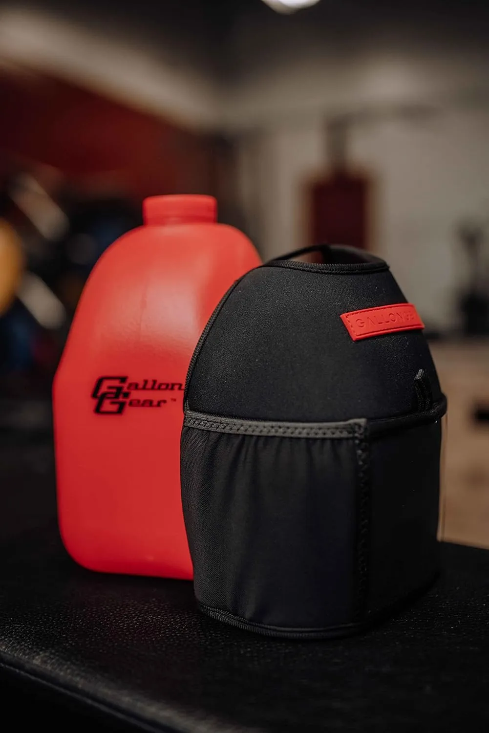Gallon Gear 1 GALLON LARGE WATER BOTTLE | BPA-FREE PLASTIC | REUSABLE WATER JUG | HYDRATION WATER BOTTLE FOR MEN & WOMEN | GYM, SPORTS, TRAINING & FITNESS (RED)
