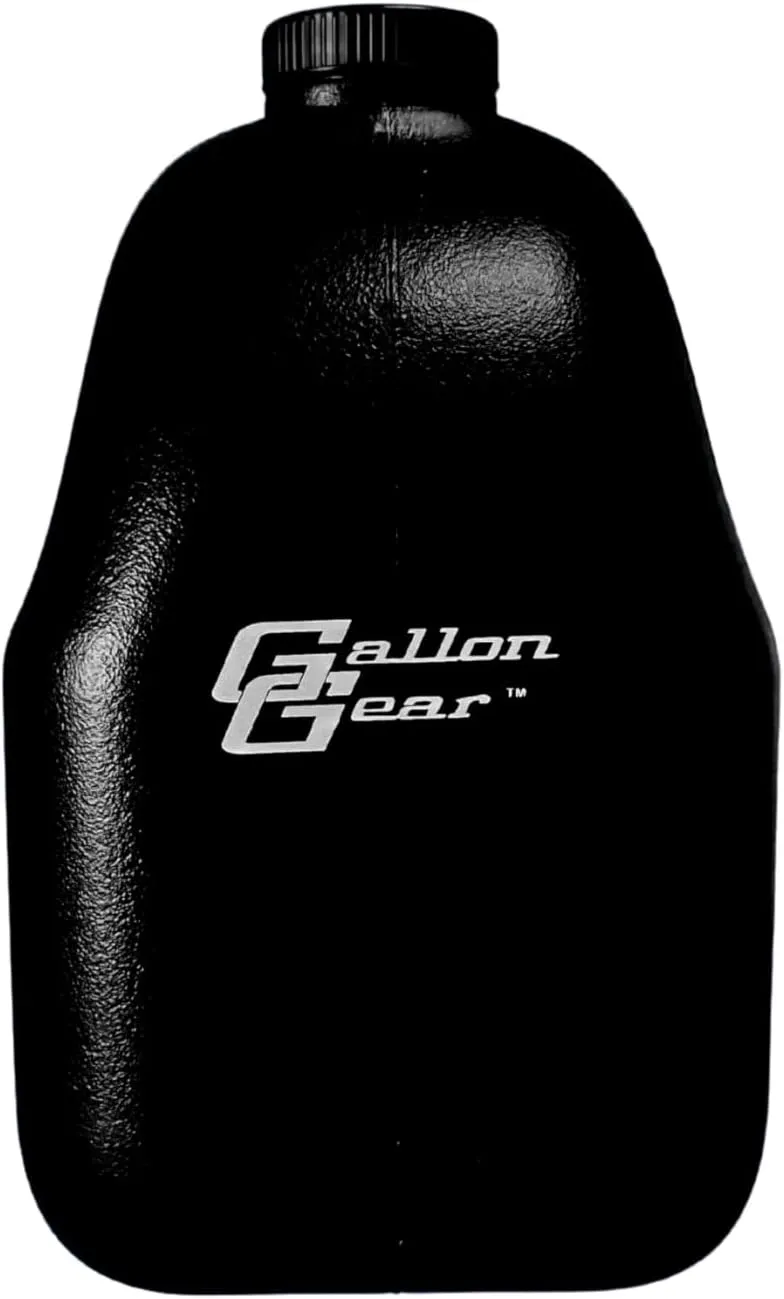 Gallon Gear 1 GALLON LARGE WATER BOTTLE SLEEVE COMBO | BPA FREE PLASTIC REUSABLE WATER JUG | HYDRATION WATER BOTTLE FOR MEN & WOMEN | GYM, SPORTS, TRAING & FITNESS (BLACK/FLAG-USA)
